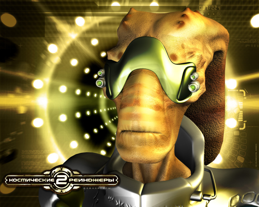1c_company 2004 5:4 alien ambiguous_gender clothed clothing digital_media_(artwork) elemental_games eyewear gaal goggles headshot_portrait humanoid katauri_interactive logo not_furry official_art portrait realistic russian_text science_fiction simple_background solo space_rangers text unknown_artist video_games wallpaper yellow_background yellow_body