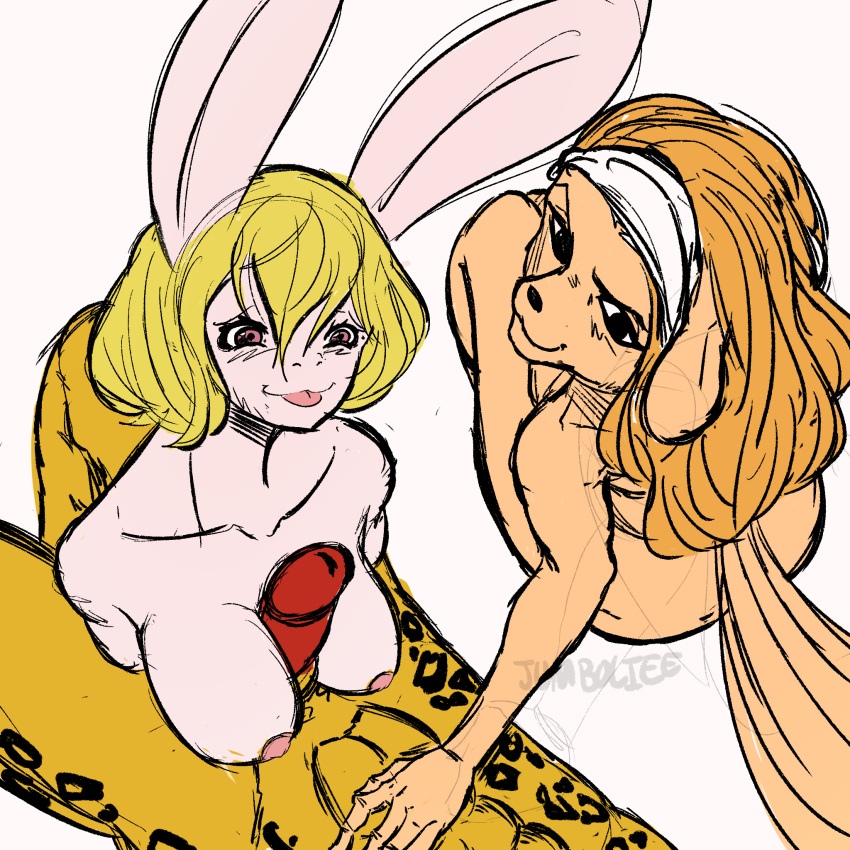 abs animal_genitalia anthro blonde_hair blush breast_play breasts brown_body brown_fur canid canine carrot_(one_piece) felid female fur genitals group hair hand_on_hip hi_res humanoid jaguar jumboliee lagomorph leporid male male/female mammal minkmen_(one_piece) one_piece orange_hair pantherine pedro_of_the_treetops rabbit sex sheath smile titfuck unfinished wanda_(one_piece) white_body white_fur yellow_body yellow_fur