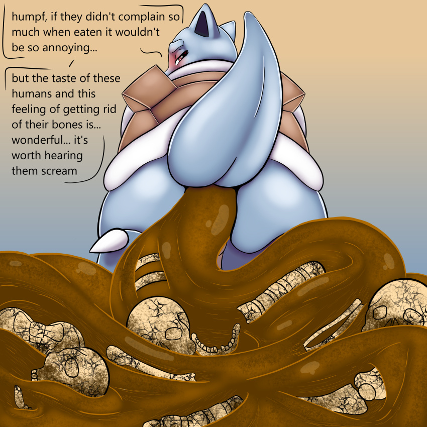 absurd_res after_vore big_butt blastoise bone butt disposal feces female feral hi_res justwhite looking_at_viewer nintendo pok&eacute;mon pok&eacute;mon_(species) post_vore_scat raised_tail scat solo tortle video_games vore