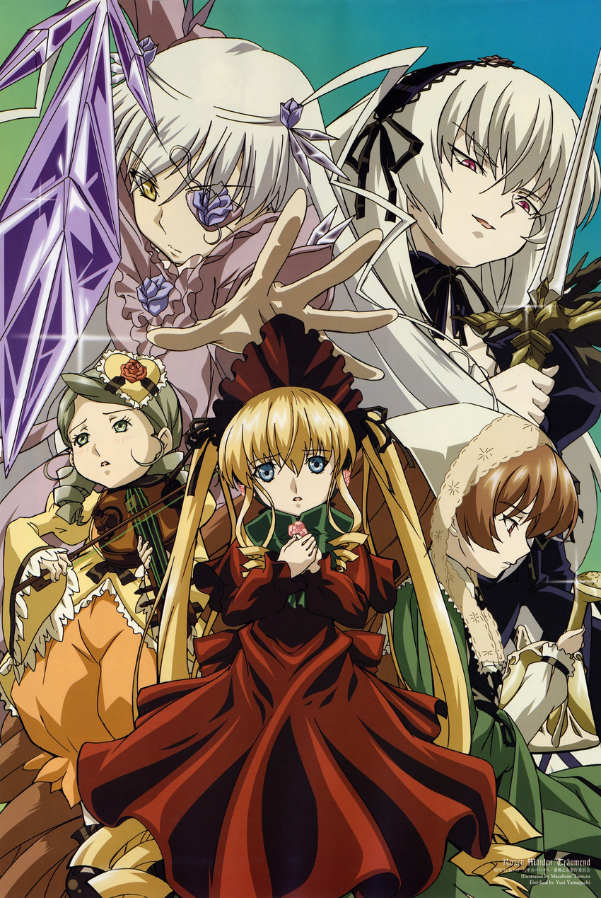 barasuishou heterochromia kanaria lolita_fashion rozen_maiden shinku suigintou suiseiseki tamura_masafumi