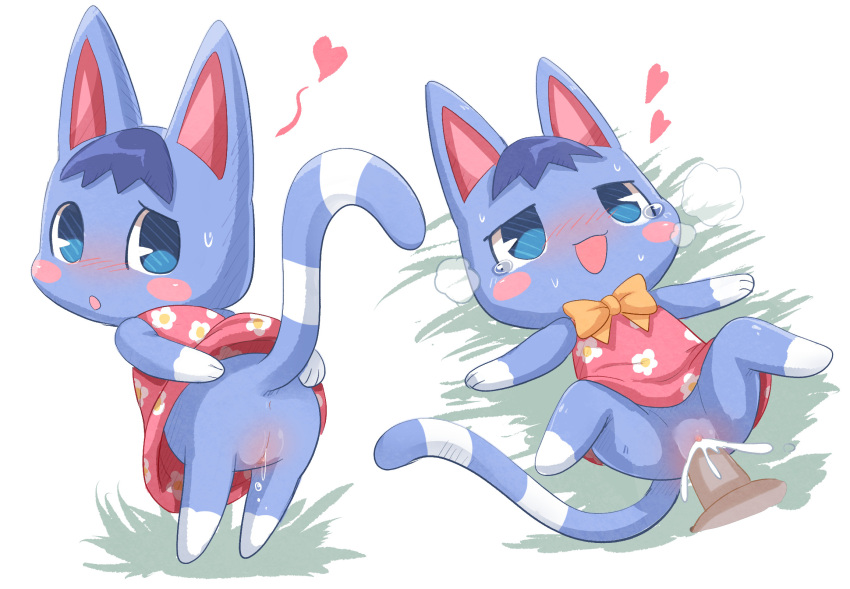 &lt;3 2021 3_fingers animal_crossing anthro anthro_penetrated anus big_eyes blue_body blue_ears blue_eyes blue_fur blue_hair blue_tail blush blush_lines blush_stickers bodily_fluids body_blush breath brown_penis butt chibi clitoris clothed clothing colored cum cum_in_pussy cum_inside cum_splatter digital_drawing_(artwork) digital_media_(artwork) disembodied_penis domestic_cat dress dripping duo ejaculation featureless_feet felid feline felis female female_focus female_penetrated fingers flower front_view full-length_portrait fur genital_fluids genitals gloves_(marking) grass hair handpaw happy happy_sex hi_res high-angle_view huff humanoid_genitalia humanoid_pussy in_heat inviting iris leaking leaning leaning_forward leg_markings legs_up long_tail looking_at_viewer looking_back looking_back_at_viewer looking_pleasured lying male male/female male_penetrating male_penetrating_female mammal markings monotone_hair multicolored_body multicolored_fur multiple_angles multiple_scenes narrowed_eyes nintendo no_pupils on_back on_ground open_mouth open_smile orange_ribbon paws penetration penile penile_penetration penis penis_in_pussy pink_anus pink_pussy plant portrait presenting presenting_hindquarters prick_ears punimofu pussy pussy_blush pussy_juice pussy_juice_drip pussy_juice_leaking raised_clothing raised_dress raised_tail rear_view red_clothing red_dress red_inner_ear ribbons ring_(marking) ringtail rosie_(animal_crossing) semi-anthro sex shaded short_hair simple_background smile socks_(marking) solo_focus spread_legs spreading standing sweat sweatdrop tail_markings tears three-quarter_view two_tone_body two_tone_fur two_tone_tail vaginal vaginal_penetration video_games white_background white_body white_fur white_markings white_tail