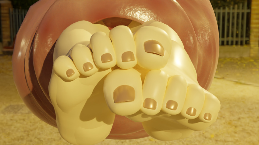 3d_(artwork) 54321awesome 5_toes anthro blender_(disambiguation) brony butt_first cream_heart_(mlp) digital_media_(artwork) feet female furry hasbro hi_res my_little_pony same_size soles toes vore worm