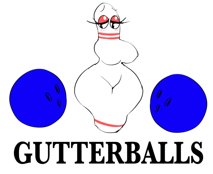 animate_inanimate big_breasts blue_body blush bowling_ball bowling_pin breasts curvy_figure english_text eyelashes featureless_breasts featureless_crotch female fuckable_pin group half-closed_eyes hi_res horny_blue_bowlingball male meme narrowed_eyes text thecon thick_thighs white_body wide_hips wyer_bowling_(meme) wyre_bowling_(meme)