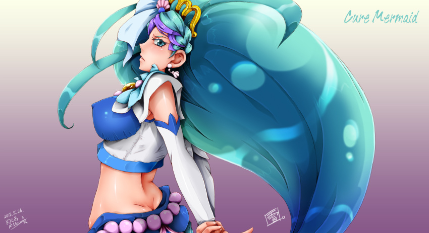 cure_mermaid go!_princess_precure highres kaidou_minami meteo_snow precure