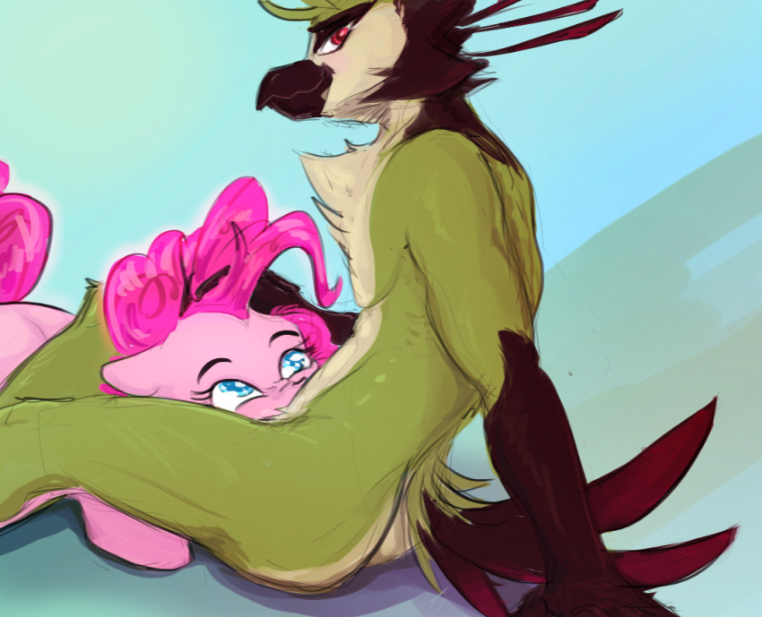 anthro anthro_on_feral anthro_penetrating anthro_penetrating_feral avian beak bestiality bird blue_eyes blush duo earth_pony ellie_(elicitie) equid equine feathers fellatio female feral feral_penetrated friendship_is_magic fur hair hand_on_head hasbro hooves horse interspecies looking_at_viewer male male/female male_penetrating mammal my_little_pony oral oral_penetration penetration penile pink_body pink_fur pink_hair pinkie_pie_(mlp) pony red_eyes scrunched_nose sex simple_background smile testostepone