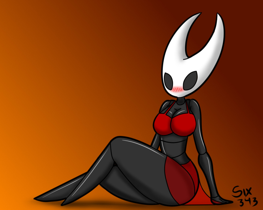 anthro female hollow_knight hornet_(hollow_knight) simple_background six343 solo team_cherry video_games