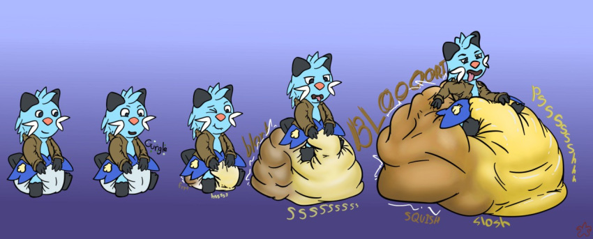 2018 anthro biped bodily_fluids clothed clothing dewott diaper digital_drawing_(artwork) digital_media_(artwork) feces genital_fluids male messy_diaper nintendo onomatopoeia oscar_(liftzors) pok&eacute;mon pok&eacute;mon_(species) scat simple_background sitting soiled_diaper soiling solo sound_effects text urine video_games wet_diaper wetting yaking