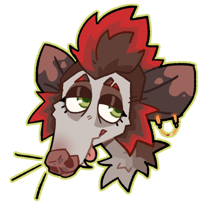 absurd_res anthro blep didelphid female hi_res hooded_eyes invalid_tag mammal marion_opossum marsupial opossum_anthro solo tongue tongue_out veryloudopossum