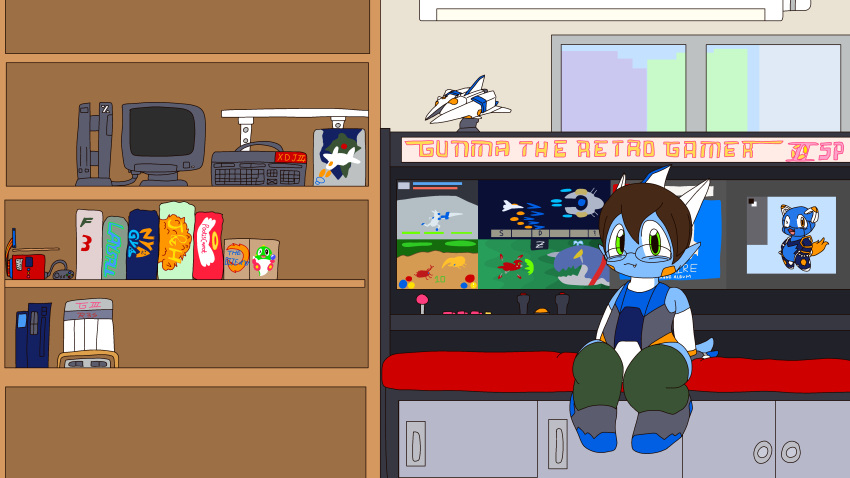 absurd_res anthro arcade_machine arthropod avian biped bub_(bubble_bobble) bubble_bobble cetacean clothing computer controller dragon e621 esix felid feline game_console game_controller gradius gunma747j gunma_(gunma747j) hail-fanged_dragon hi_res hyogaryu joystick looking_at_viewer machine male mammal marine mascot nintendo one-piece_swimsuit playstation playstation_2 puzzle_bobble retro_console robot sitting sony_corporation sony_interactive_entertainment spacecraft super_nintendo swimwear taito vehicle vic_viper video_games