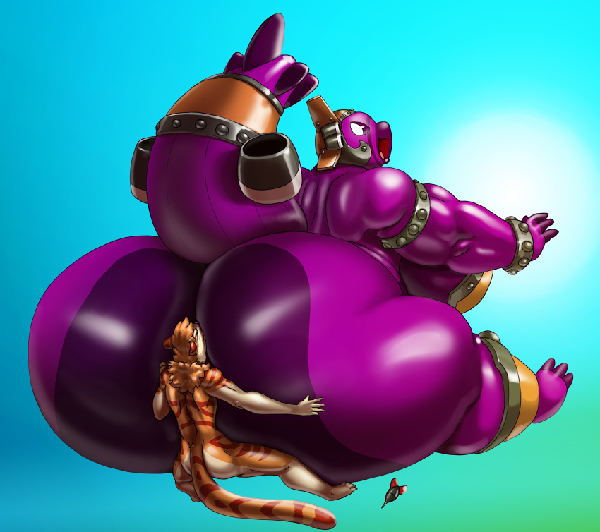 absurd_res aircraft anthro anthro_on_anthro axton_(ns22) big_airship_of_doom big_breasts big_butt biped bloons_tower_defense breasts butt curvy_figure duo facesitting felid female foba_the_large_(vdisco) fur hi_res huge_breasts huge_butt hyper hyper_butt larger_female living_aircraft living_machine living_vehicle looking_back machine male male/female mammal non-mammal_breasts nude obese obese_anthro obese_female open_mouth open_smile overweight overweight_anthro overweight_female pantherine purple_body purple_scales rear_view scales side_boob size_difference smaller_male smile striped_body striped_fur stripes thick_thighs tiger vdisco vehicle voluptuous white_eyes wide_hips