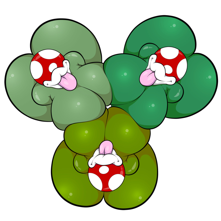 anthro big_breasts big_butt breast_squish breasts breasts_frottage butt cleavage clothed clothing elemental_creature elemental_humanoid female female/female flora_fauna green_body group hi_res huge_breasts huge_butt humanoid lips mario_bros nintendo piranha_plant plant plant_humanoid spots squish thegeckoninja thick_thighs tongue trio video_games wide_hips