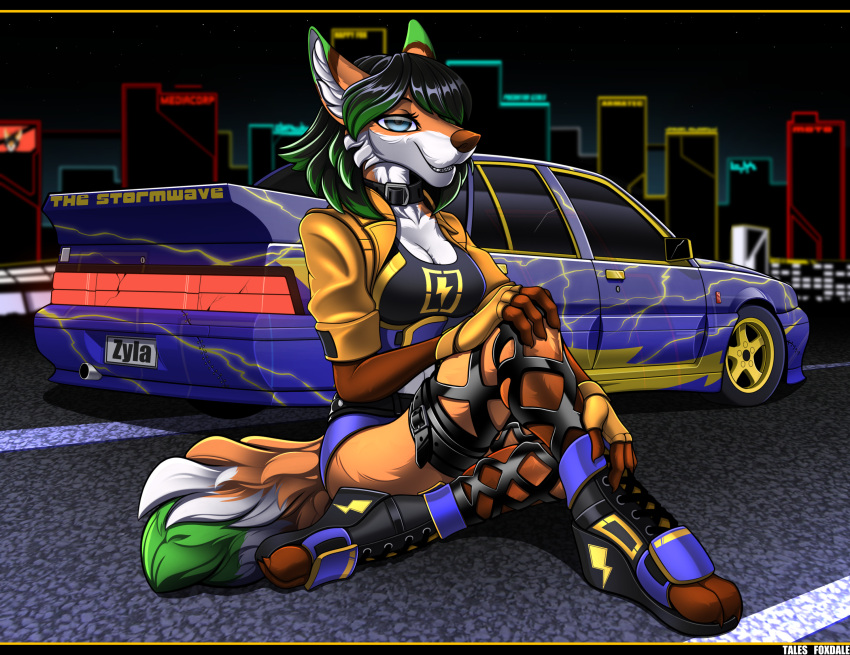 2022 5_fingers anthro black_hair breasts canid canine clothed clothing digital_media_(artwork) feet female fingers fox fur hair hi_res mammal orange_body orange_fur smile solo tales_foxdale toes white_body white_fur