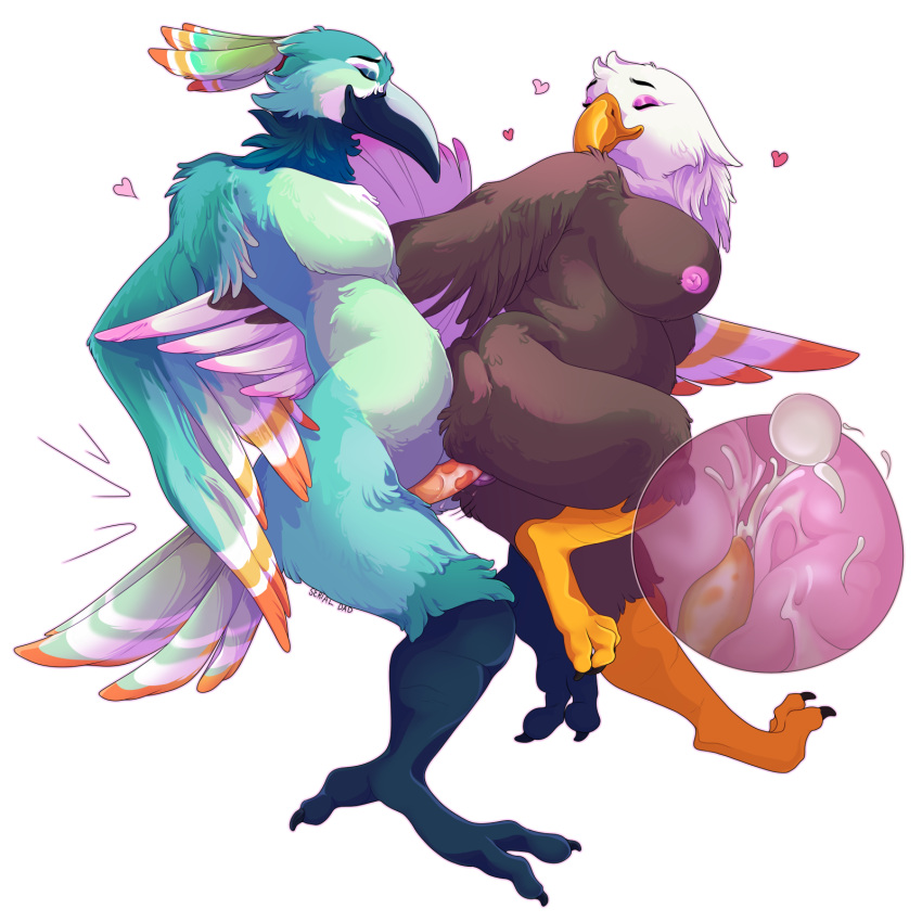 accipitrid accipitriform anthro avian avians bald_eagle bird bodily_fluids cum cum_inside duo eagle female from_behind_position genital_fluids hi_res impregnation invalid_tag male male/female romantic sea_eagle serialdad sex toucan toucanette