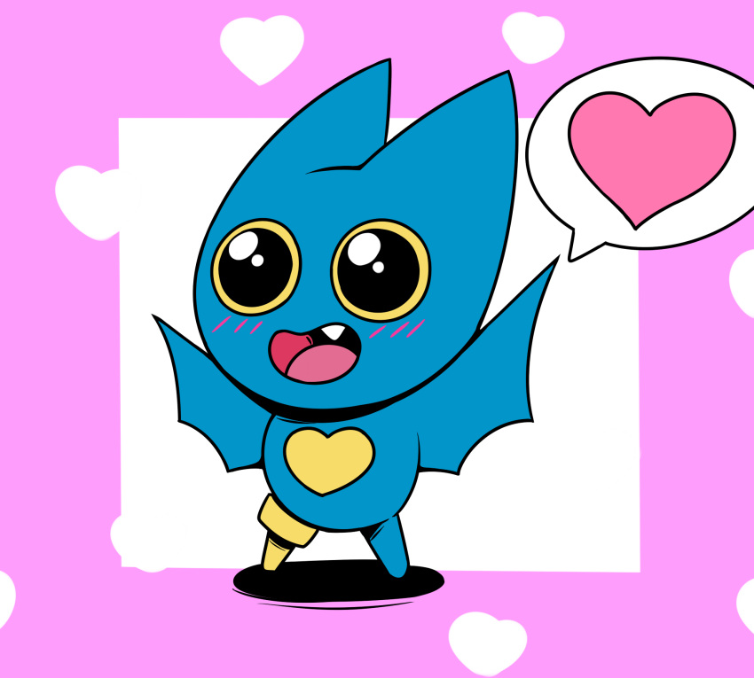&lt;3 adorabat blue_body blush cartoon_network female hi_res hypergal mao_mao:_heroes_of_pure_heart markings open_mouth smile solo teeth young