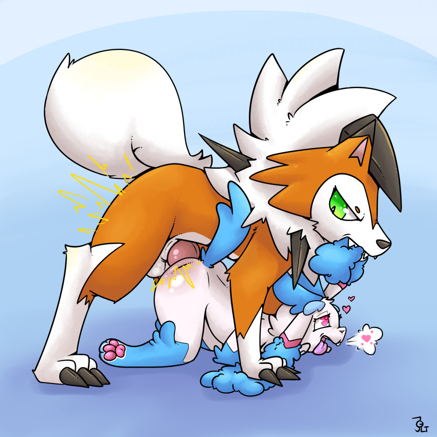 &lt;3 &lt;3_eyes 1:1 2022 absurd_res ambiguous_penetration anal anal_penetration animal_genitalia animal_penis azzyyeen balls bite blue_background blue_body blue_fur canine_penis doggystyle duo dusk_lycanroc ear_bite eeveelution emote_(character) erection fan_character female female_penetrated feral feral_on_feral feral_penetrated feral_penetrating feral_penetrating_feral from_behind_position fur fusion genitals green_eyes hi_res hindpaw hybrid knot lopunny lycanroc male male/female male_penetrating male_penetrating_female multicolored_body multicolored_fur nintendo nude open_mouth orange_body orange_fur pawpads paws penetration penile penile_penetration penis penis_in_ass pink_eyes pok&eacute;mon pok&eacute;mon_(species) pok&eacute;mon_fusion quadruped raised_tail sex shiny_pok&eacute;mon side_view simple_background sylveon tongue tongue_out two_tone_body two_tone_fur video_games white_body white_fur