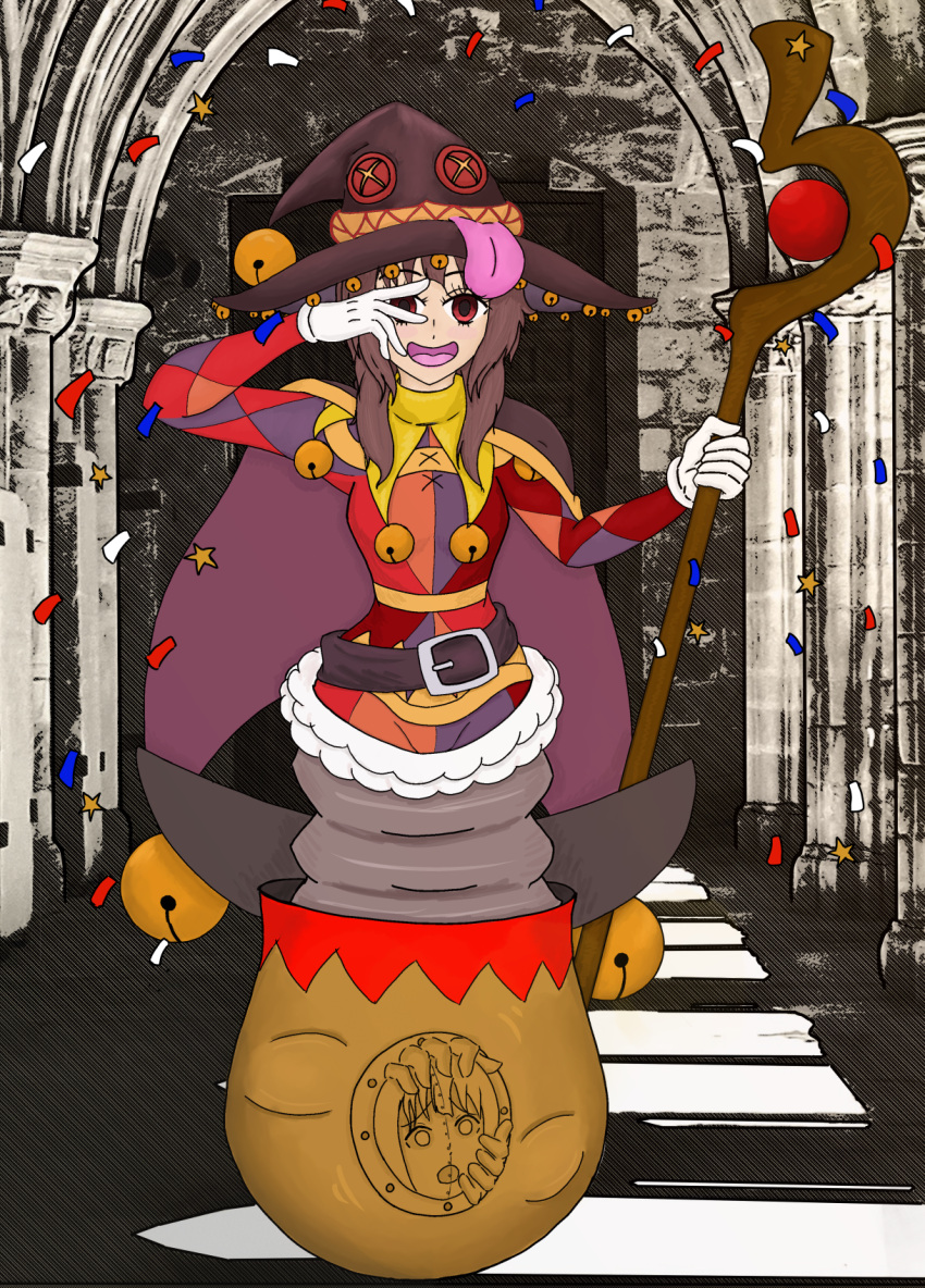 animate_inanimate bastianmage bdsm body_control bondage bound contraption_concept dungeon dungeons_and_dragons ellysnail encounter female hasbro hi_res human jar jester jester_jar konosuba:_god's_blessing_on_this_wonderful_world! mammal megumin_(konosuba) possession solo transformation trapped wizards_of_the_coast