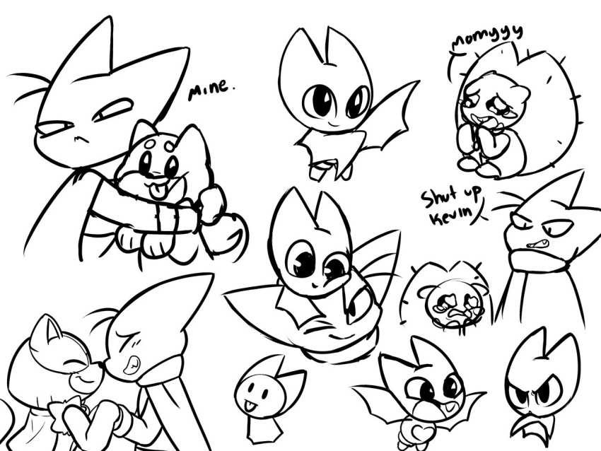4:3 adorabat angry annoyed annoyed_expression anthro ap_pie4 bao_bao_(mao_mao:_heroes_of_pure_heart) big_eyes black_eyes black_nose blush blush_lines bodily_fluids canid canine canis cape carrying cartoon_network chiropteran clenched_teeth clothed clothing crossed_arms crying dialogue domestic_cat domestic_dog embrace english_text eye_contact eyes_closed face_squish felid feline felis female flying grin group hand_holding happy holding_another holding_person hug interspecies looking_at_another looking_down looking_up love male male/female mammal mao_mao:_heroes_of_pure_heart monochrome on_head on_top on_top_of puffed_cheeks pupils raccoon_dog romantic romantic_couple sad sheriff_mao_mao_mao simple_background sitting sketch smile squish standing tanuki tanya_keys tears teeth text tongue tongue_out white_background white_pupils