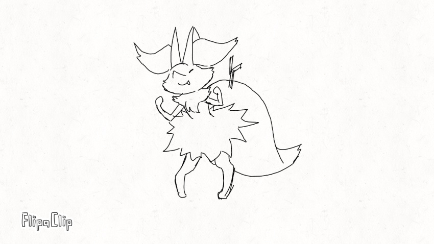 16:9 animated braixen canid canine dancing female fox mammal nintendo pok&eacute;mon pok&eacute;mon_(species) short_playtime solo video_games widescreen zigrock001