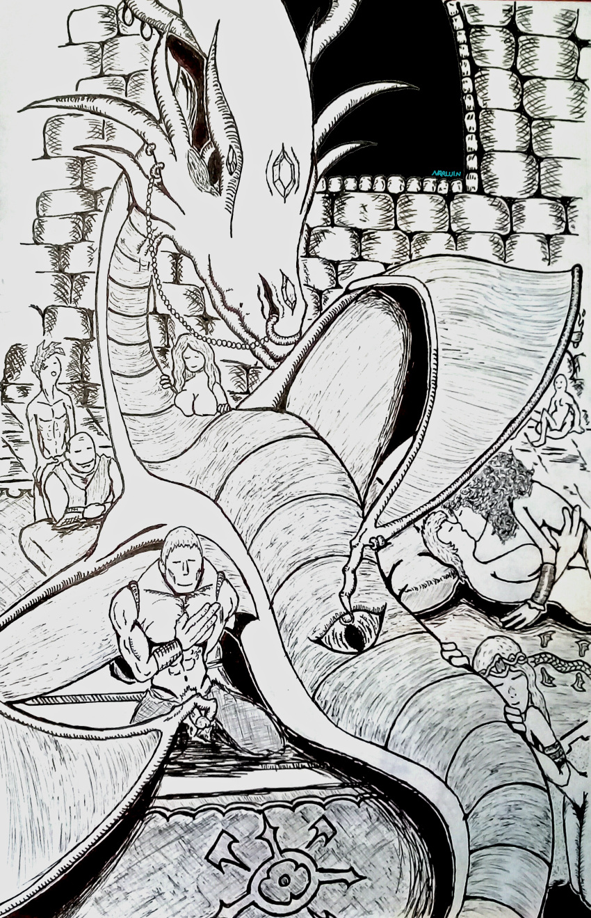 absurd_res adventurequest_worlds amphithere anal anal_penetration animal_genitalia artix_entertainment breasts carpet castle cloaca dragon duo female female/female feral genitals group group_sex handjob_from_behind handjob_from_feral handjob_while_masturbating hi_res human inside lascivia male male/male mammal narluin orgy penetration piercing sex solo