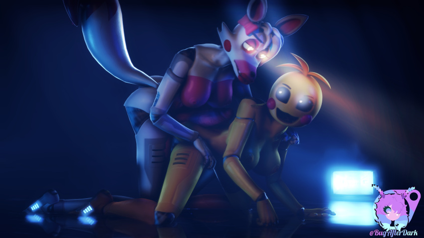 3d_(artwork) absurd_res ambiguous_penetration animal_humanoid animatronic avian bird breasts bugafterdark canid canine canis chicken digital_media_(artwork) duo female female_penetrated five_nights_at_freddy's five_nights_at_freddy's_2 fox galliform gallus_(genus) gynomorph hi_res humanoid intersex intersex/female machine mammal mangle_(fnaf) nipples nude penetration phasianid robot scottgames sex signature simple_background source_filmmaker toy_chica_(fnaf) video_games