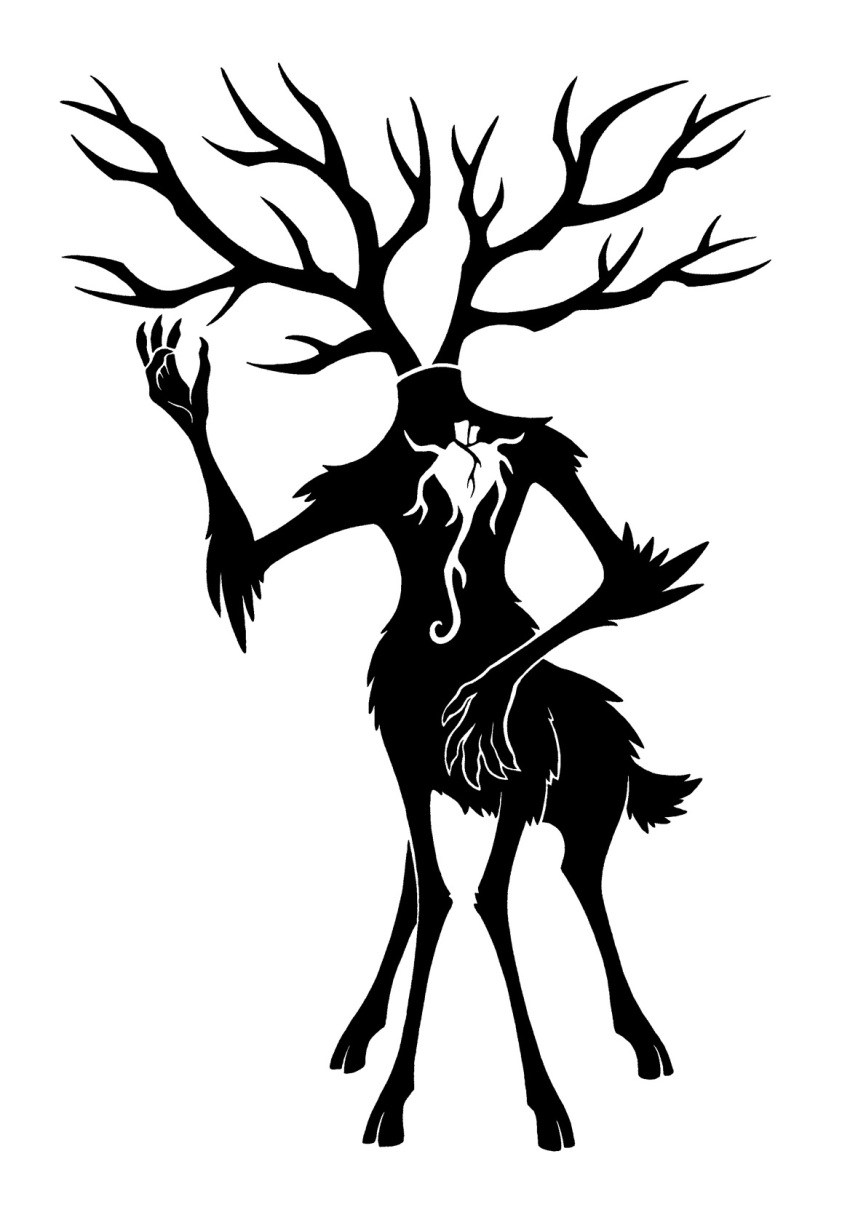 2015 2_horns 5_claws 5_fingers antlers arm_tuft black_and_white claws cloven_hooves deer deer_taur digital_drawing_(artwork) digital_media_(artwork) elbow_tuft fingers fur fur_tuft hannibal_(series) headless heart_(organ) hi_res hooves horn male mammal mammal_taur monochrome organs quadruped scut_tail short_tail shoulder_tuft silhouette simple_background solo stag_(hannibal) sunnyclockwork tail taur tuft unguligrade white_background