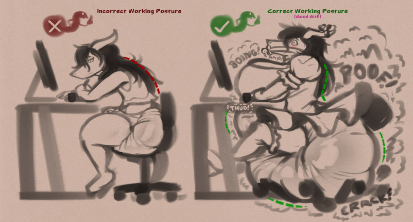 absurd_res anthro big_breasts big_diaper bottomwear breasts chair clothed clothing clothing_lift correct_gaming_posture crushed_object diaper diaper_bulge dragon drawing dress erection erection_in_diaper feminization furniture gag girly gynomorph hi_res huge_breasts hyper hyper_breasts immobilization intersex male on_chair pacifier pacifier_gag rodrigo_(impaledwolf) sitting sitting_on_chair skirt skirt_lift solo surprised_expression underwear weewizzylizzy
