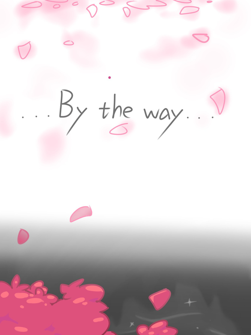 87 english_text gradient_background hi_res mountain petals sakura simple_background sparkles text undertale_(series) undertale_yellow zero_pictured