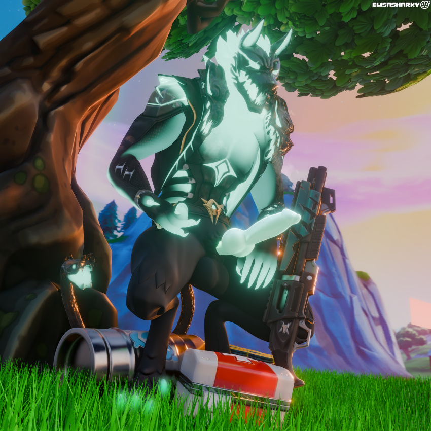 3_heads absurd_res animal_genitalia animal_penis anthro balls black_body black_fur blender_(software) blue_body blue_fur canid canid_demon canine canine_genitalia canine_penis cerberus cerberus_(fortnite) crouching demon elisasharky_(artist) epic_games european_mythology fortnite fur genitals gesture glowing glowing_body glowing_genitalia glowing_penis greek_mythology hellhound hi_res huge_filesize inviting_to_sex knot living_tail looking_at_viewer male mammal multi_head mythological_canine mythological_creature mythology outdoor_nudity outside penis reptile scalie snake snake_tail solo suggestive suggestive_gesture tail unusual_anatomy unusual_tail weapon