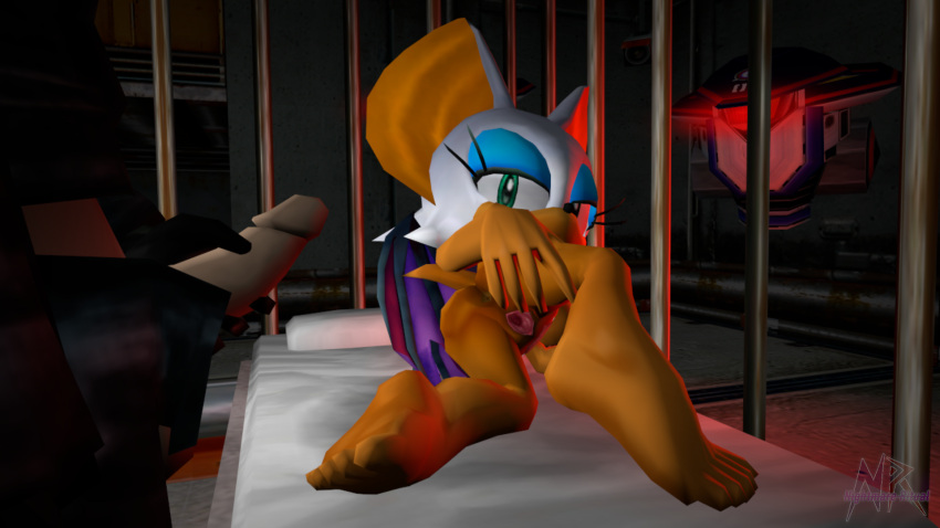 anthro anus bat butt duo female genitals hand_on_butt hi_res human imminent_sex looking_back lying machine male male/female mammal nightmare_ritual nude on_side penis presenting presenting_pussy prison_cell prisoner pussy robot rouge_the_bat sega sonic_advance_2 sonic_the_hedgehog_(series) spread_pussy spreading