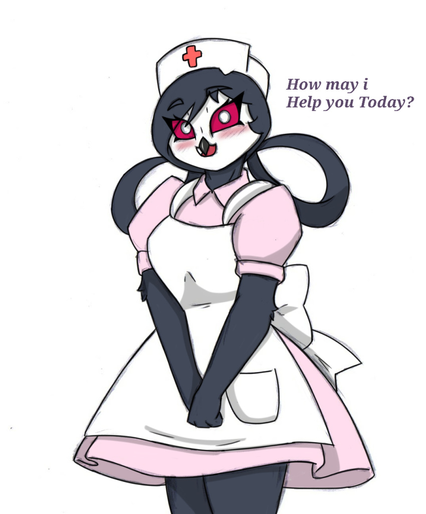 anthro clothing female helluva_boss hi_res nurse nurse_clothing nurse_uniform octavia_(helluva_boss) pace-maker solo uniform