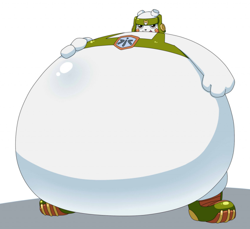 anthro armor bandai_namco belly big_belly boots clothing digimon digimon_(species) digimon_frontier dlrowdog footwear headgear helmet kumamon mammal morbidly_obese obese overweight snowman solo ursid white_body