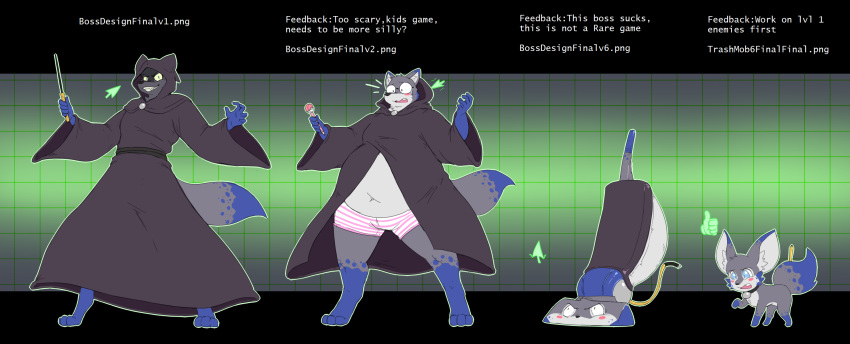 2021 annoyed anthro anthro_to_inanimate blue_eyes blush canid canine cleaning_tool clothing collar digitigrade english_text eyewear feral fox glasses hi_res holding_wand inanimate_to_feral inanimate_transformation looking_up male mammal nerd nerdification open_mouth overweight overweight_anthro robe round_glasses sequence solo subakitsu surprise text transformation underwear vacuum_cleaner weight_gain