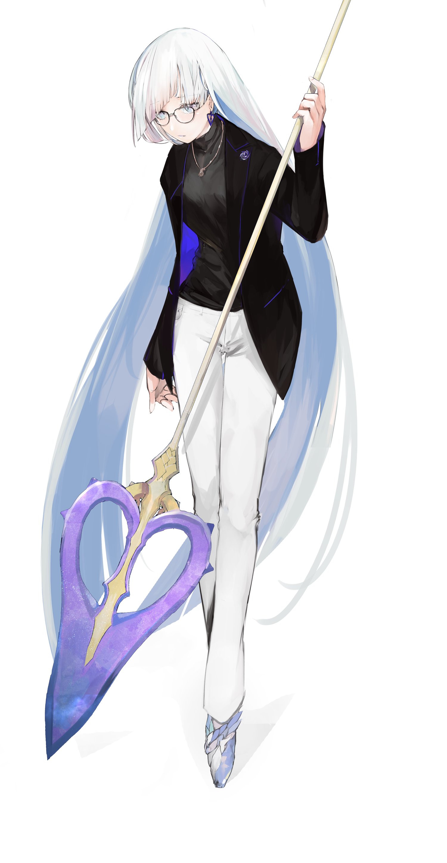 The Big ImageBoard (TBIB) - 1girl absurdres bespectacled blue hair ...