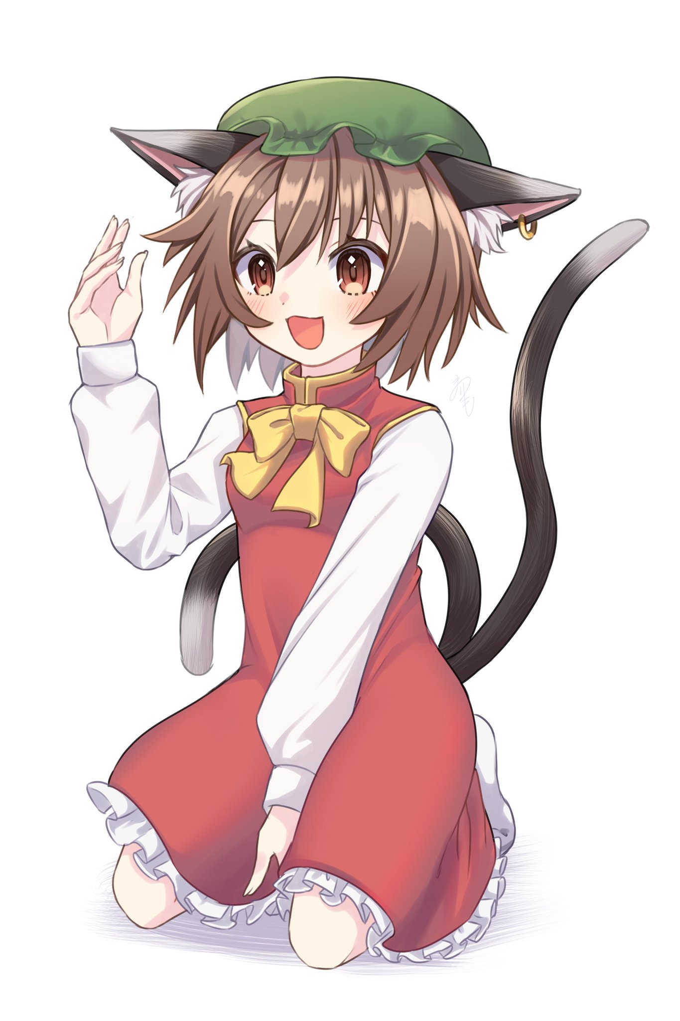 The Big ImageBoard (TBIB) - 1girl :d aknk marimo animal ears blush bow ...
