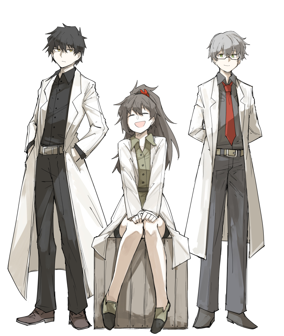 Project Moon Body The Big ImageBoard (TBIB) - 1girl 2boys arms behind back ayin (project ...