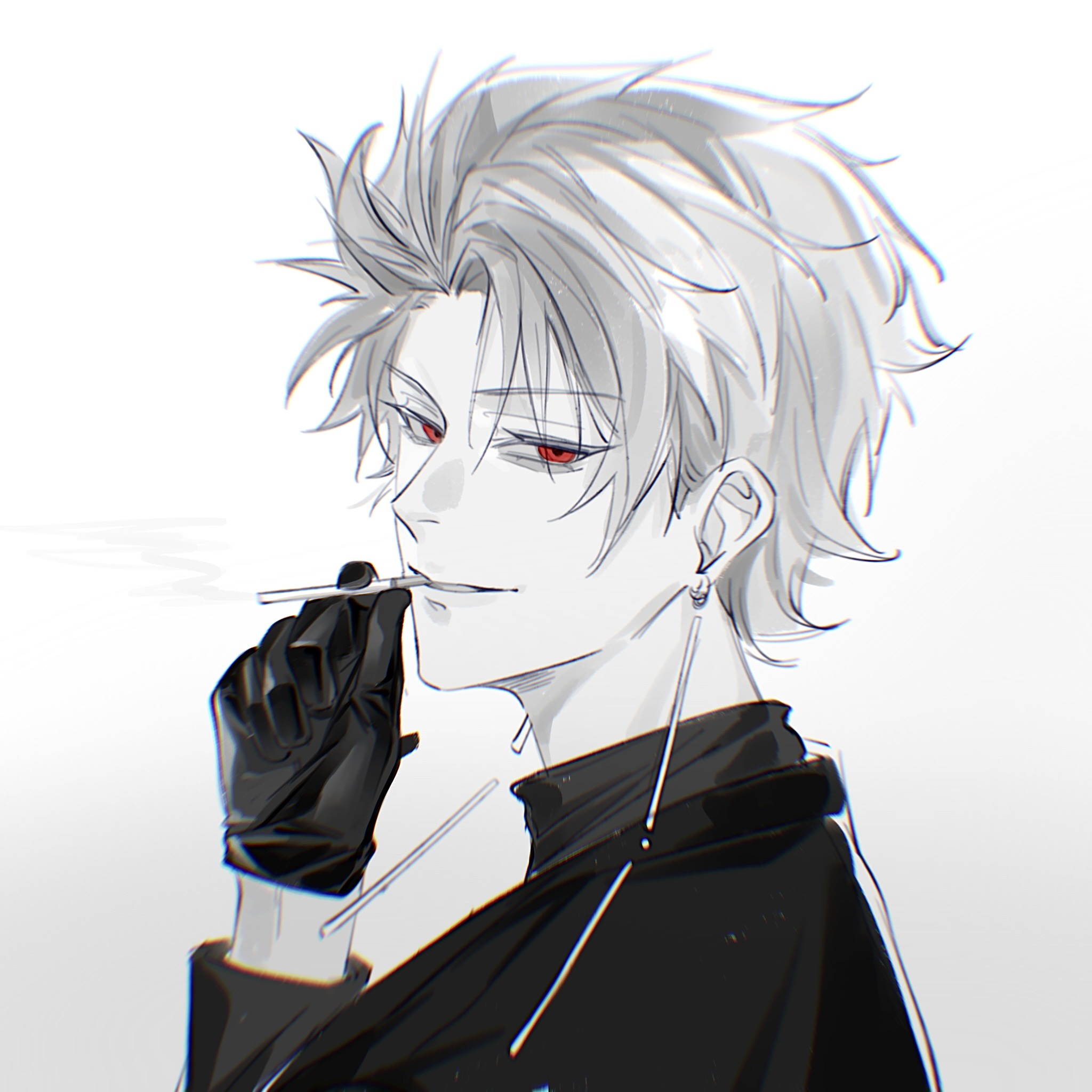 The Big ImageBoard (TBIB) - 1boy chromatic aberration cigarette ...