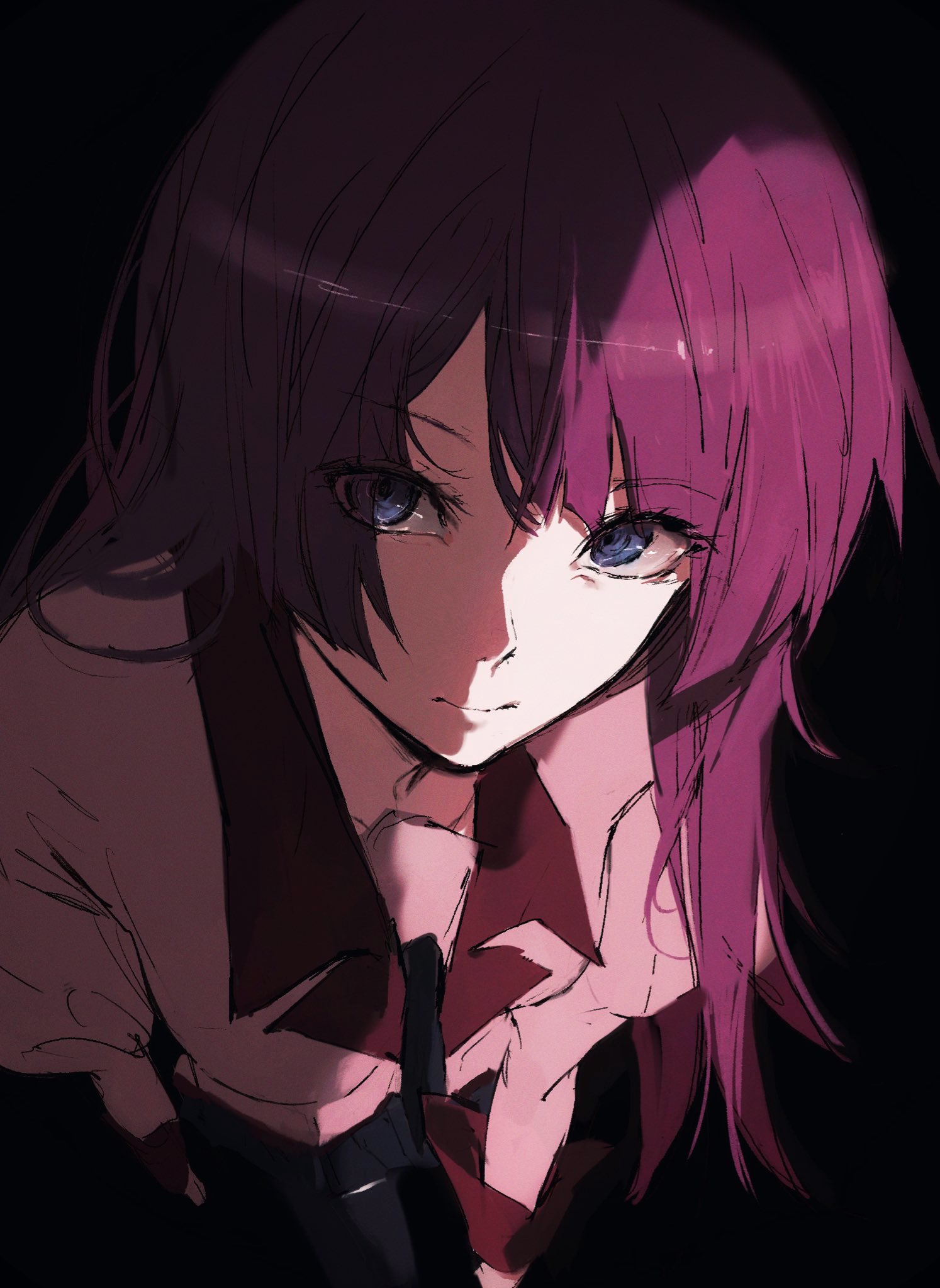 The Big ImageBoard (TBIB) - 1girl bakemonogatari black background black ...