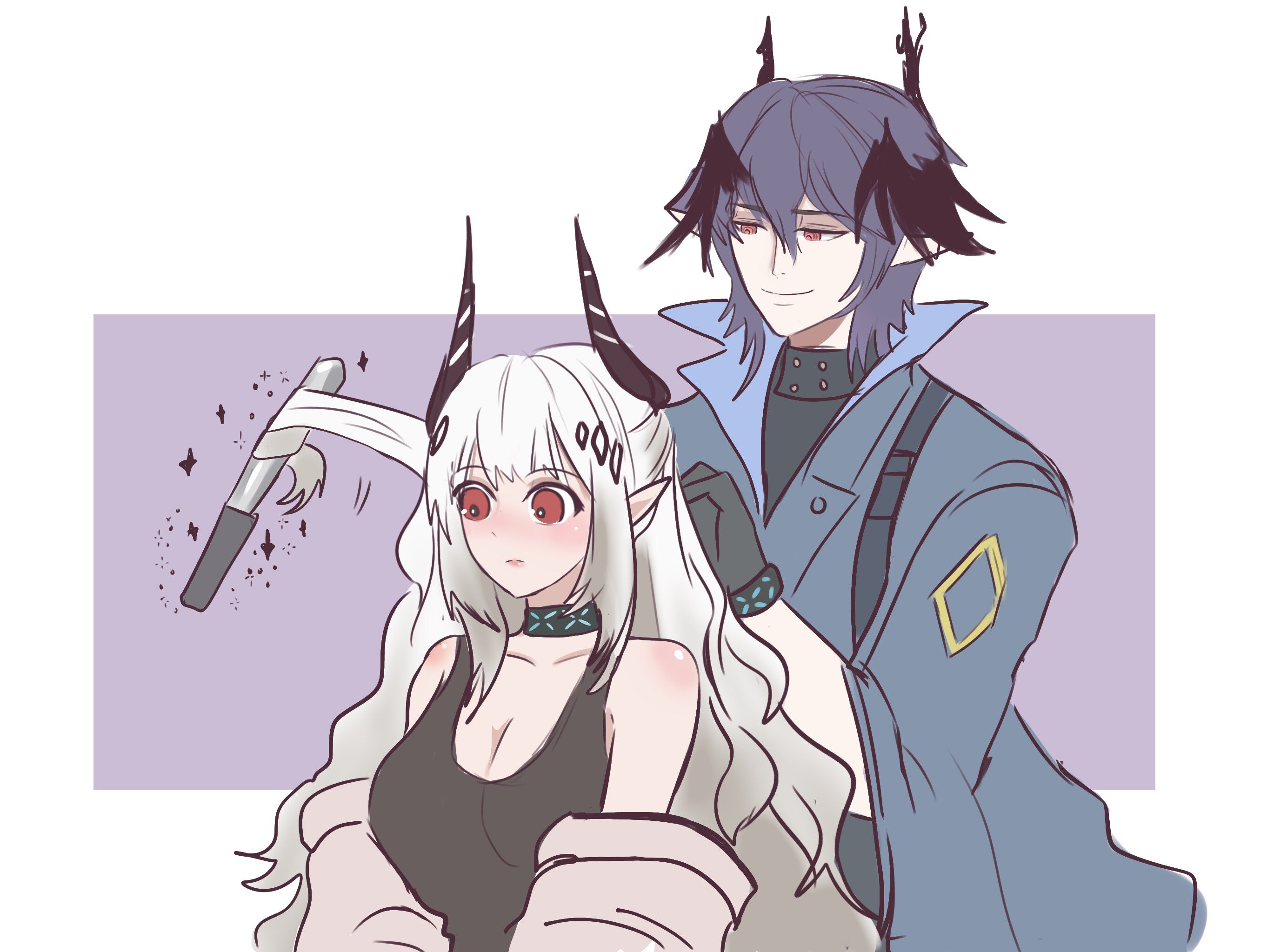 The Big ImageBoard (TBIB) 1boy 1girl arknights black choker black