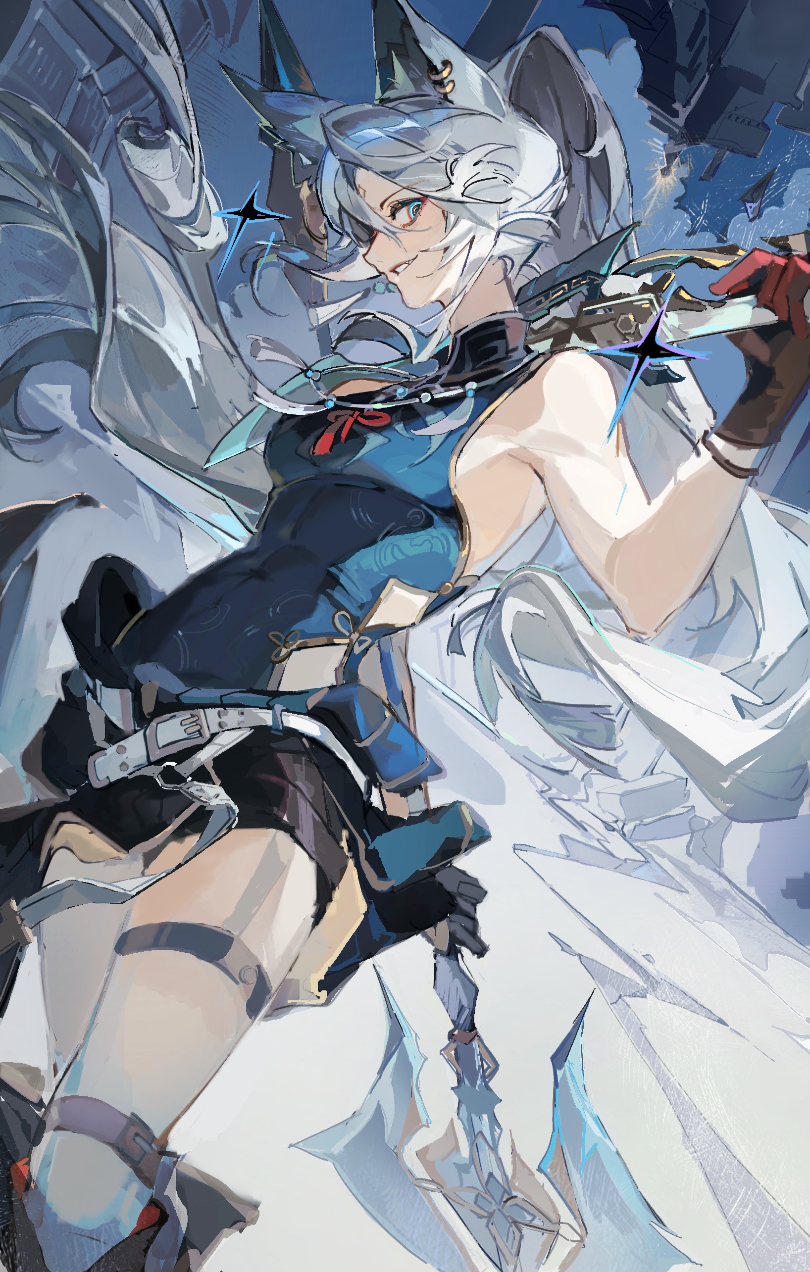 The Big ImageBoard (TBIB) 1girl absurdres animal ear piercing animal