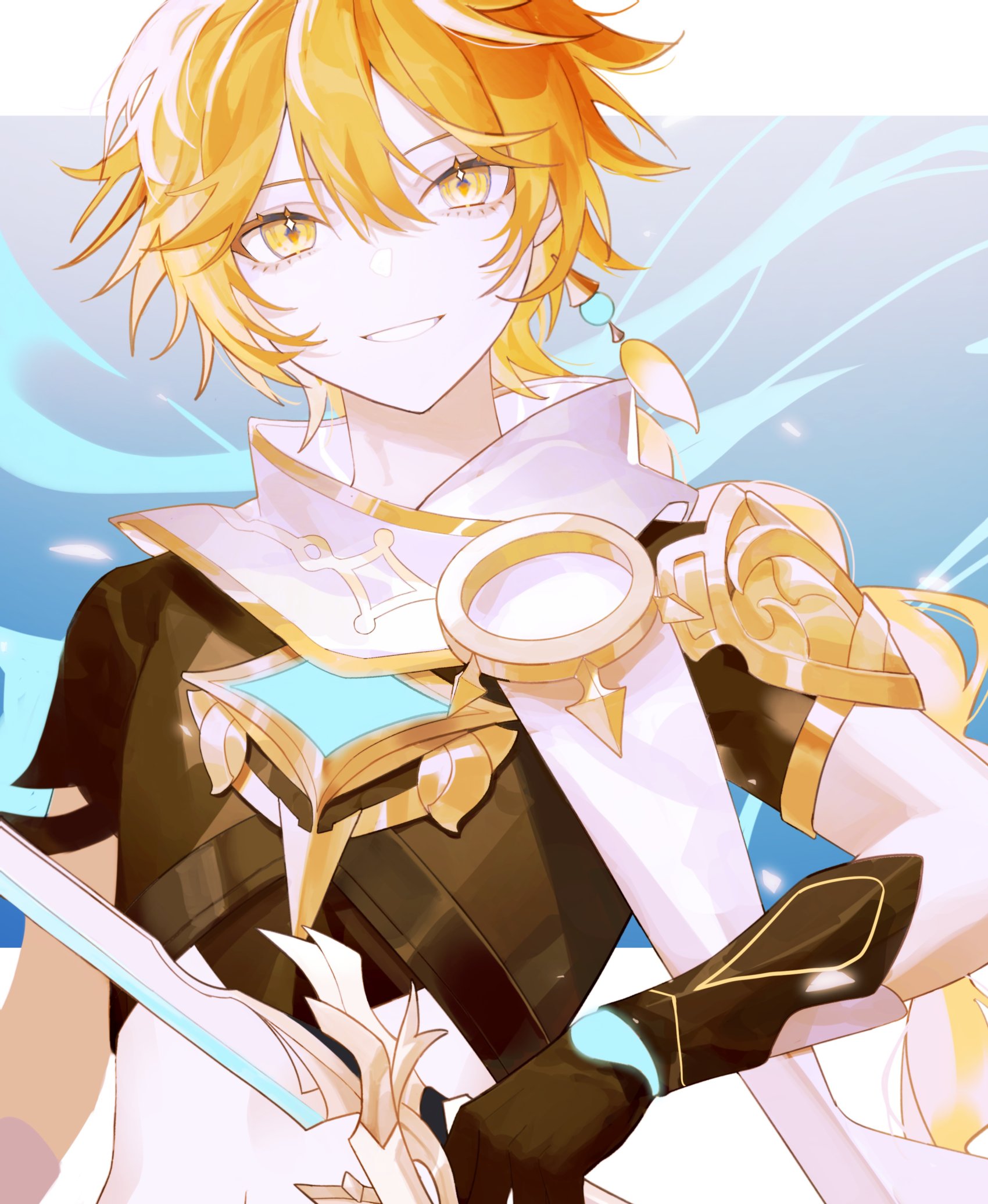 The Big ImageBoard (TBIB) - 1boy aether (genshin impact) bangs blonde ...