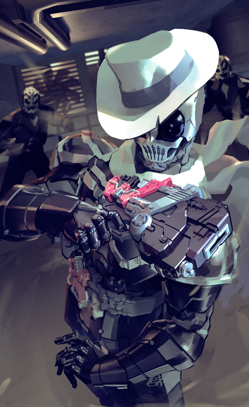 The Big ImageBoard (TBIB) - 1boy 2others armor black suit commentary ...