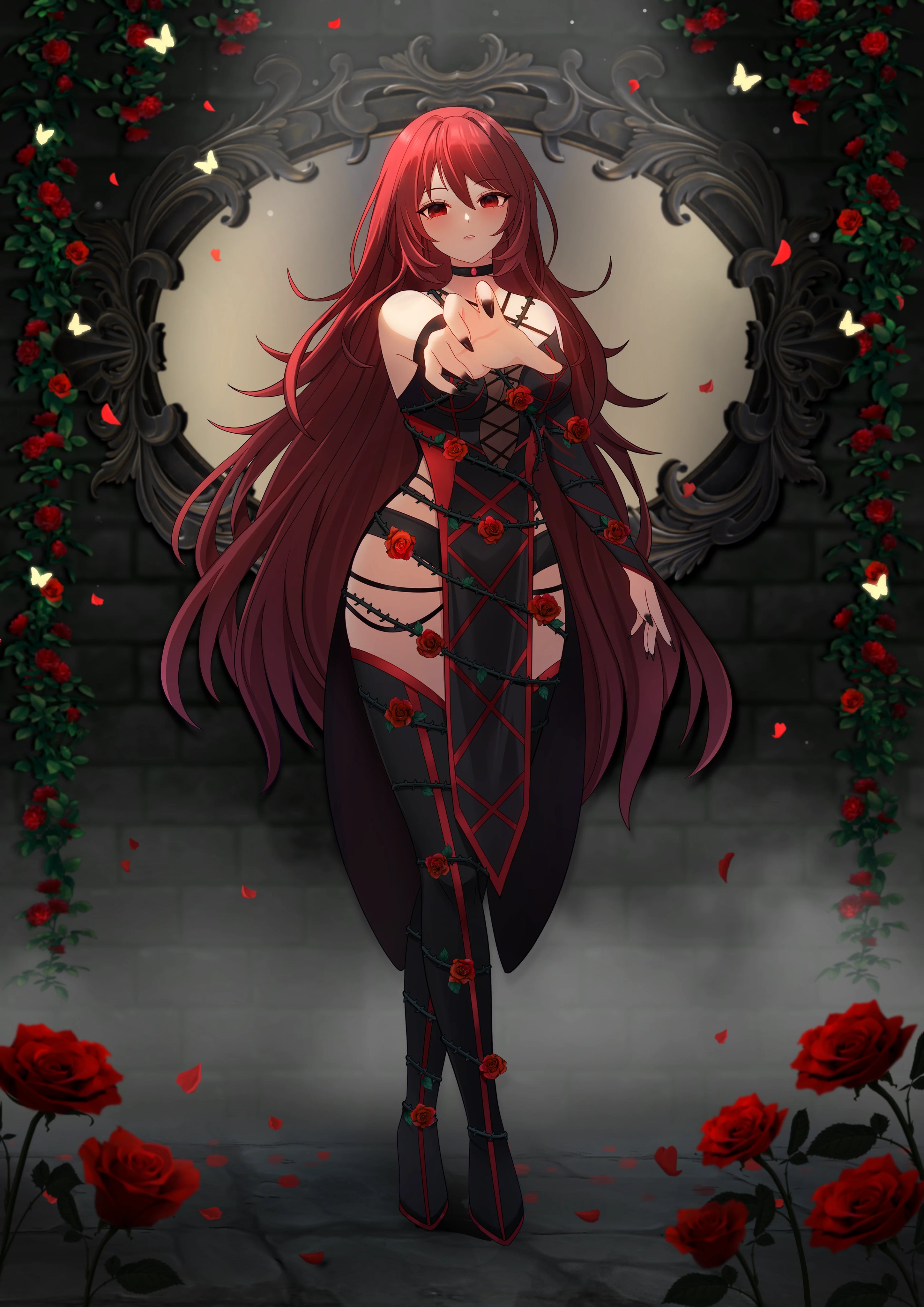 The Big ImageBoard (TBIB) - 1girl absurdres bare shoulders black choker ...