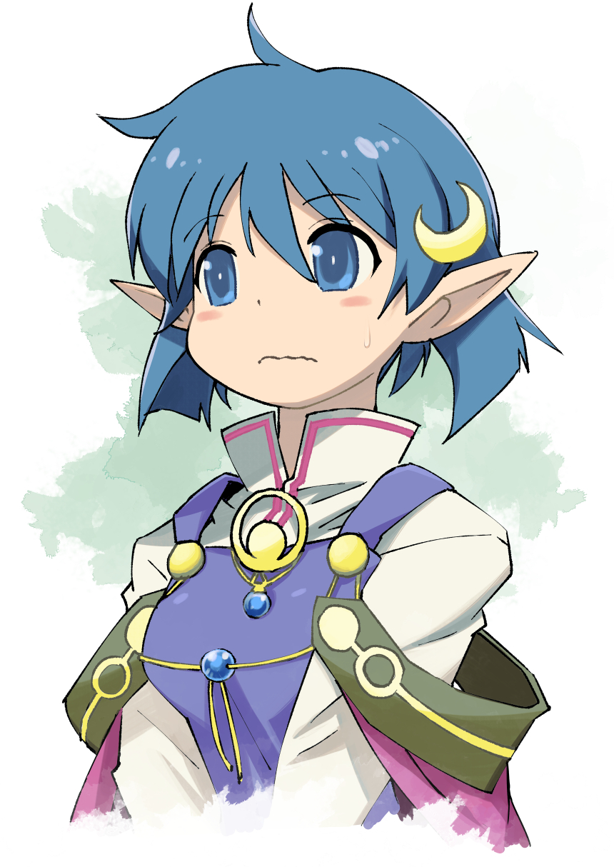 The Big ImageBoard (TBIB) - 1girl ahoge blue eyes blue hair blush ...