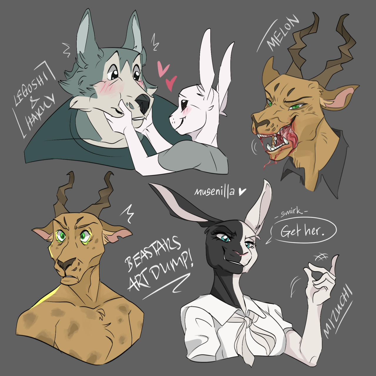 The Big ImageBoard (TBIB) - 1:1 2022 antelope anthro beastars blood ...