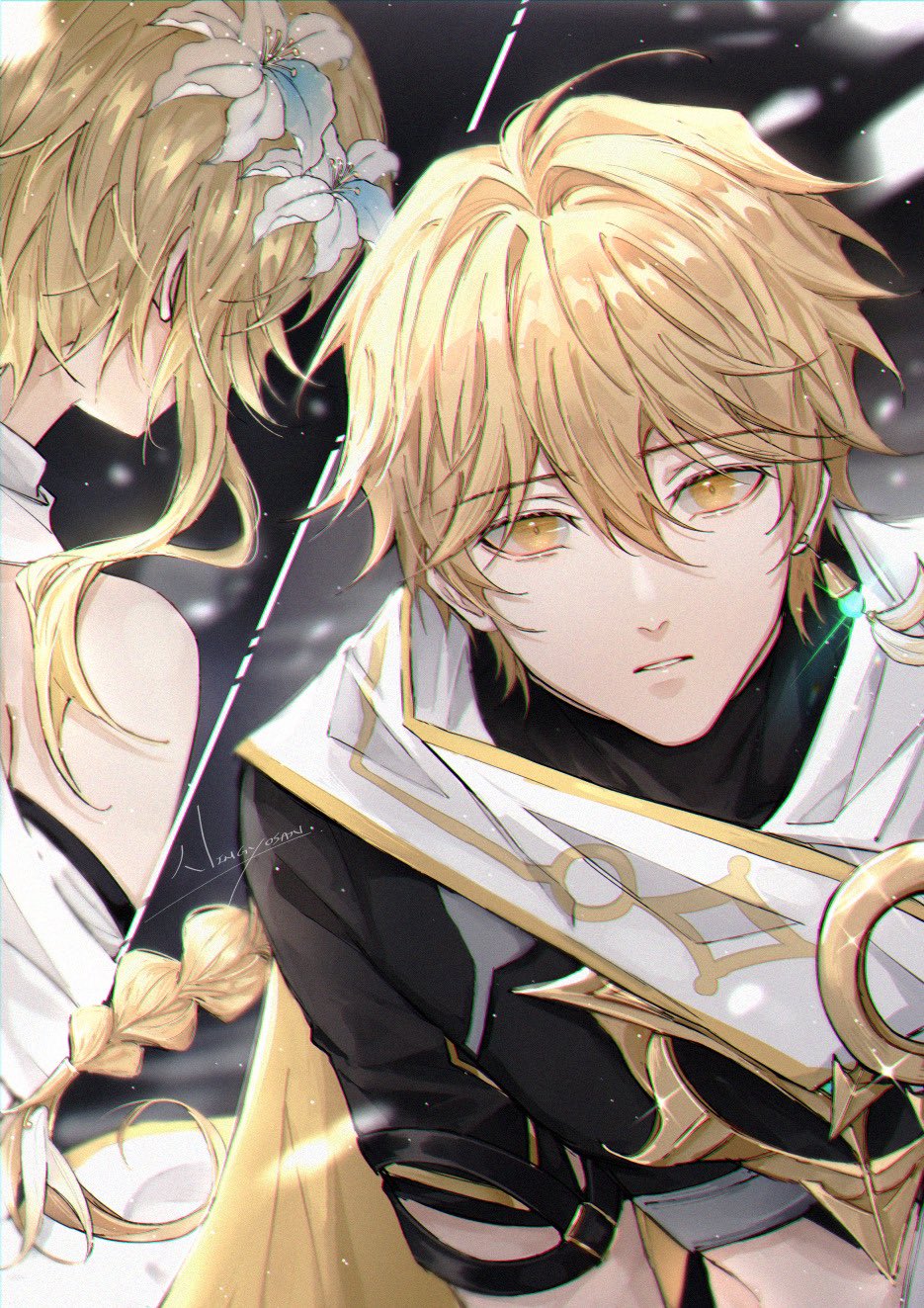 The Big ImageBoard (TBIB) - 1boy 1girl aether (genshin impact) aged up ...