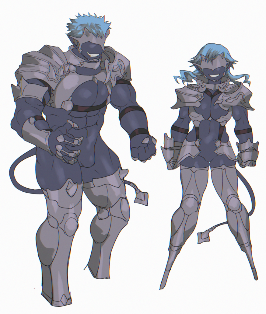 The Big ImageBoard (TBIB) - 1boy 1girl abs arm belt armor bara blue ...