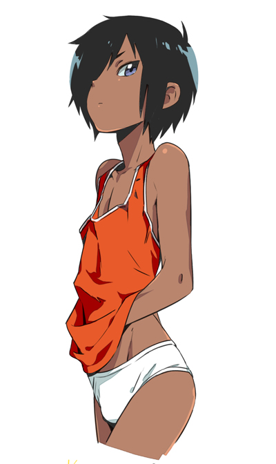 Outdoor uncut anime dark haired
