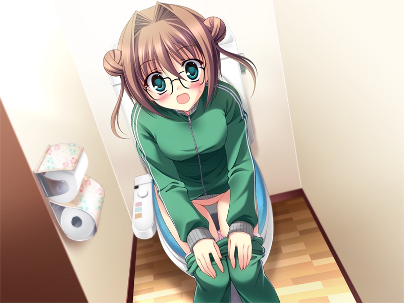 The Big ImageBoard (TBIB) - 1girl blush game cg glasses indoors pussy solo ...