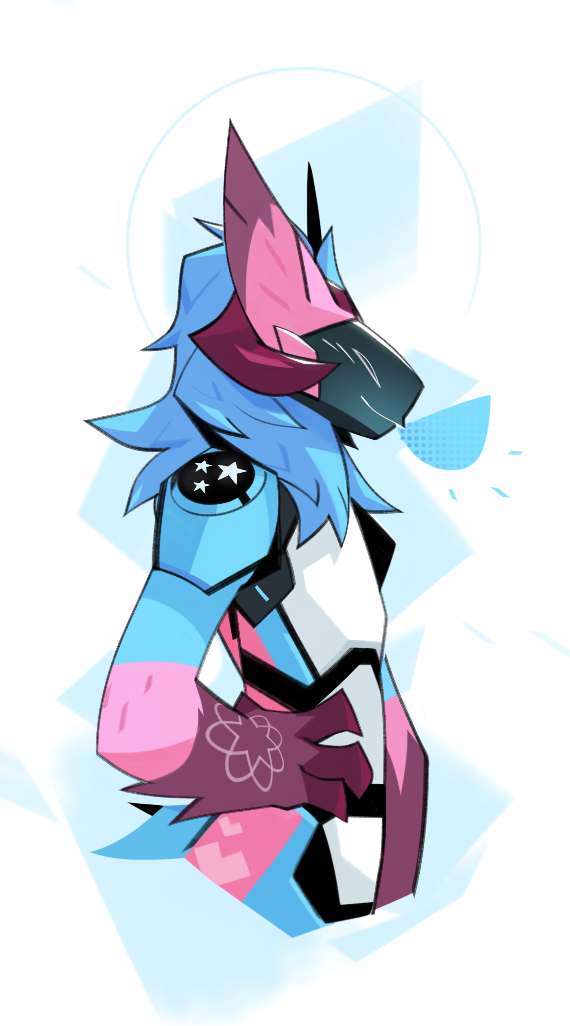 Female Protogen Blue The Big ImageBoard (TBIB) - 2024 absurd res anthro biped blue body blue ...