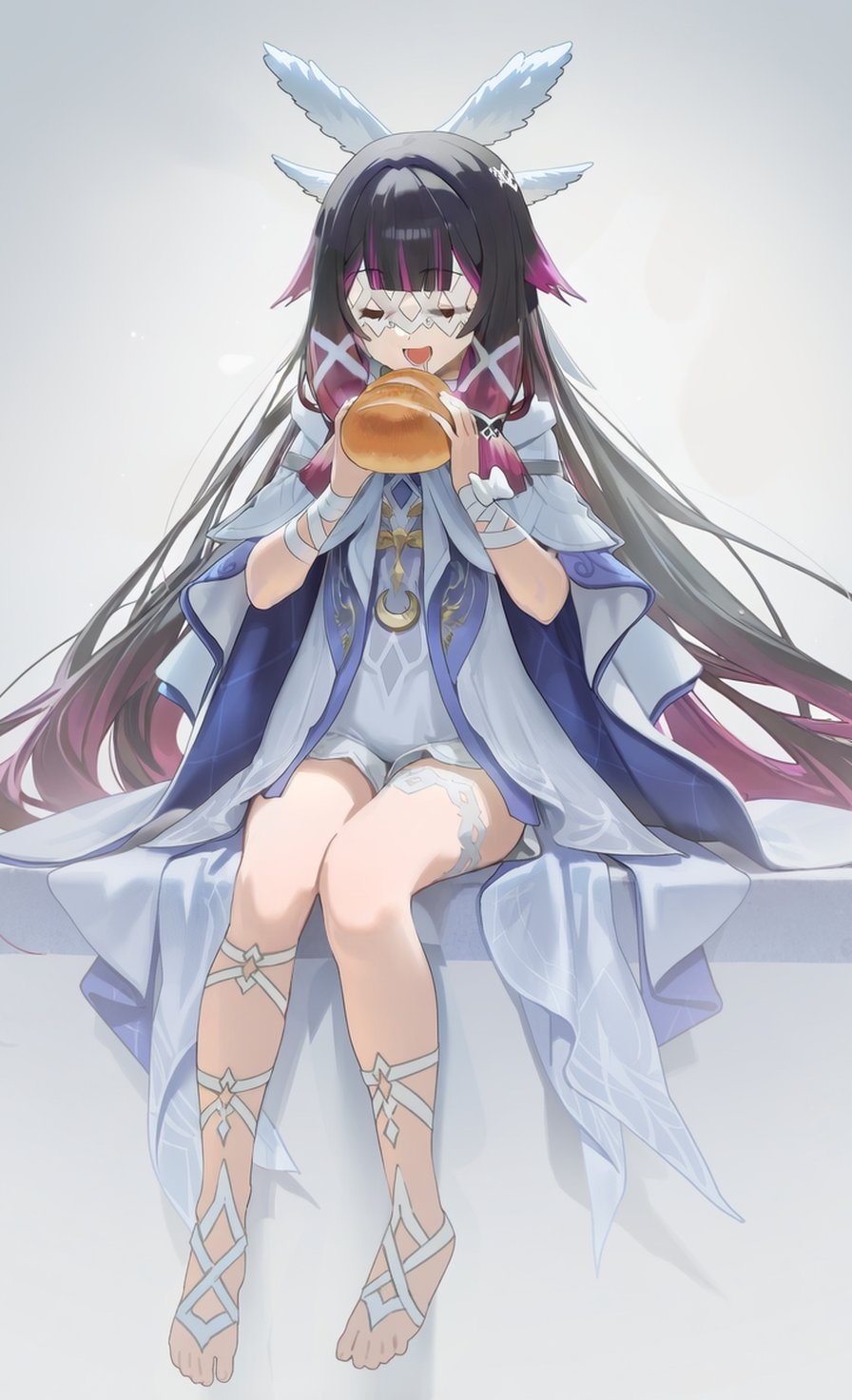 The Big ImageBoard (TBIB) - 1girl barefoot black hair blunt bangs ...